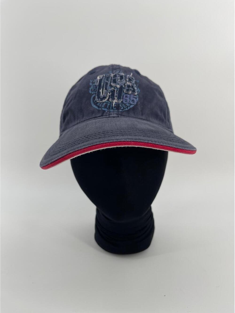 Tommy Hilfiger Vintage Hat Navy Faded Strapback Cap Logo One Size USA